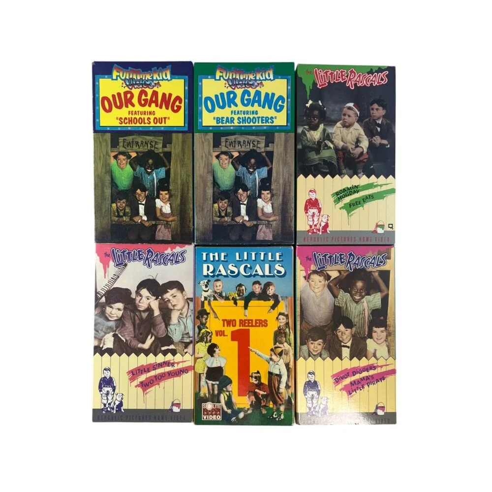 THE LITTLE RASCALS / OUR GANG TV Show & Movie Lot 7 VHS Tapes 80s 90 Tested